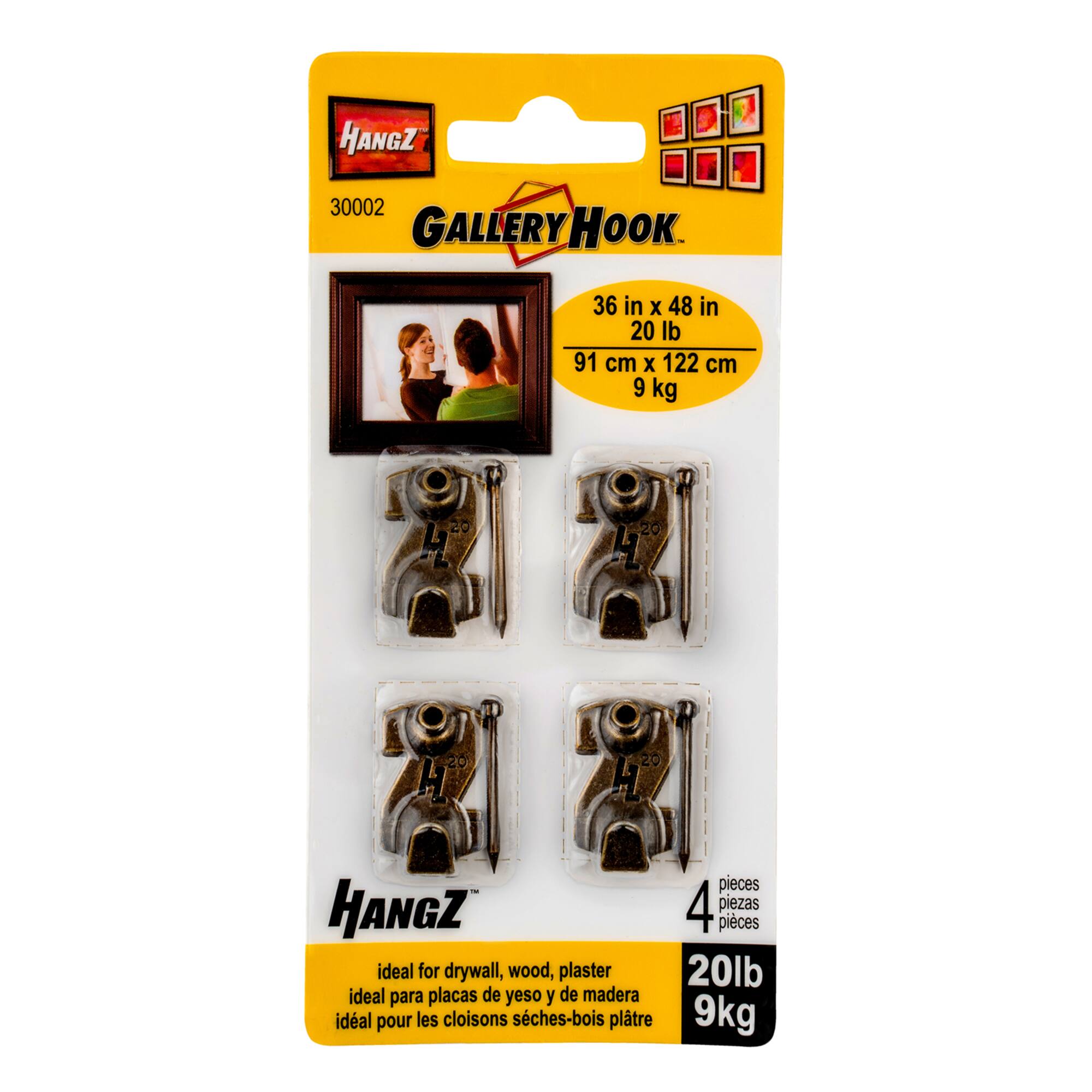 HangZ™ 20lb. Gallery Picture Hooks